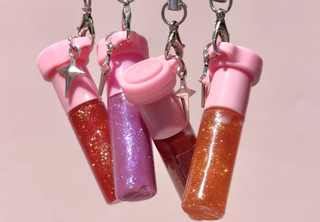 not just a lip oil, a fashion statement: mini glitter lip oils charm