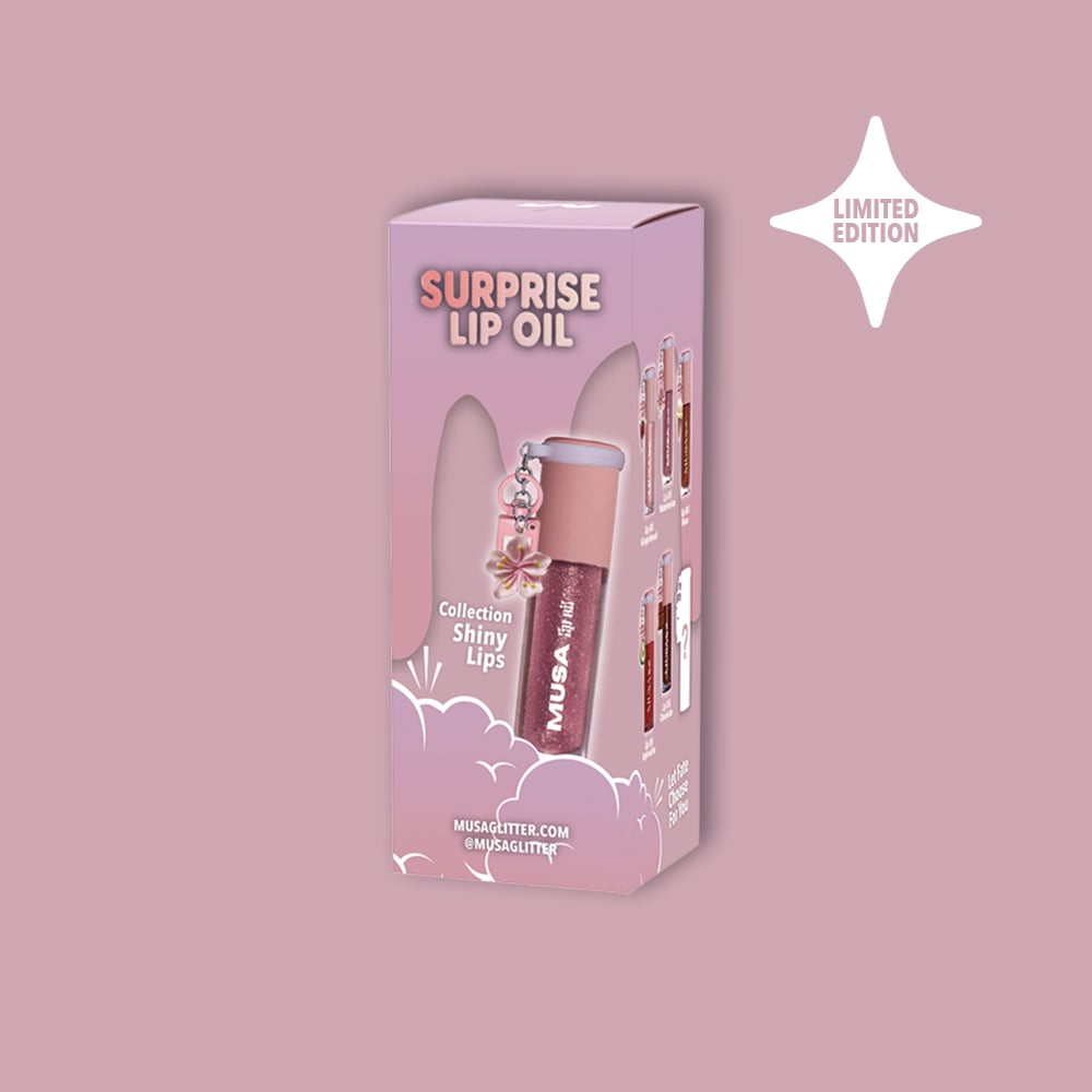 surprise glitter lip oils box