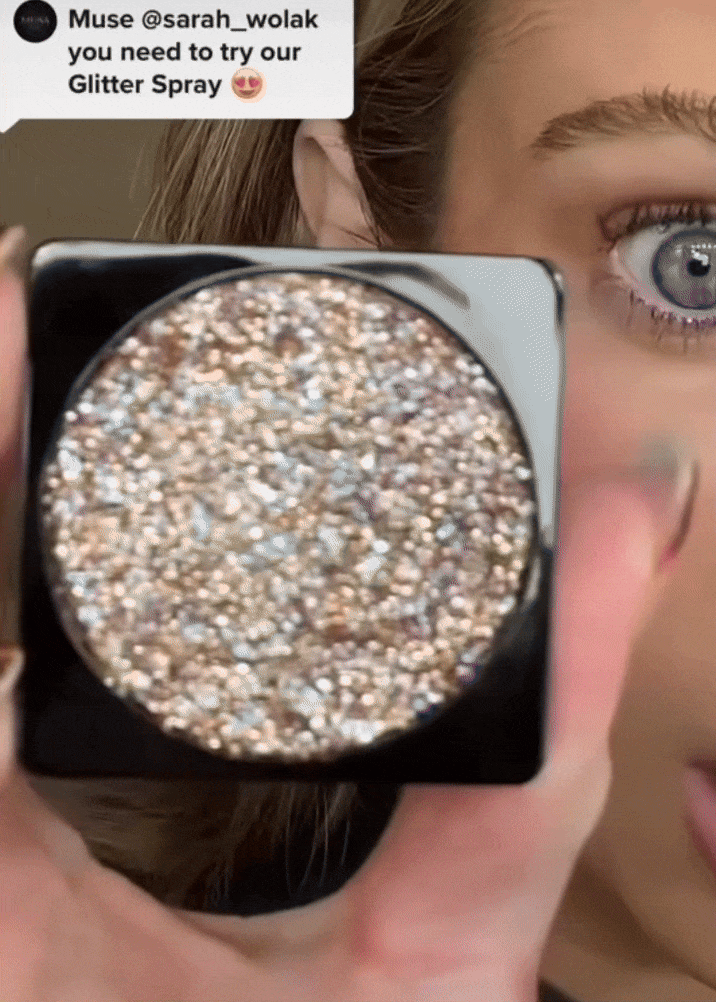 sarah wolak using creamy glitter musa glitter