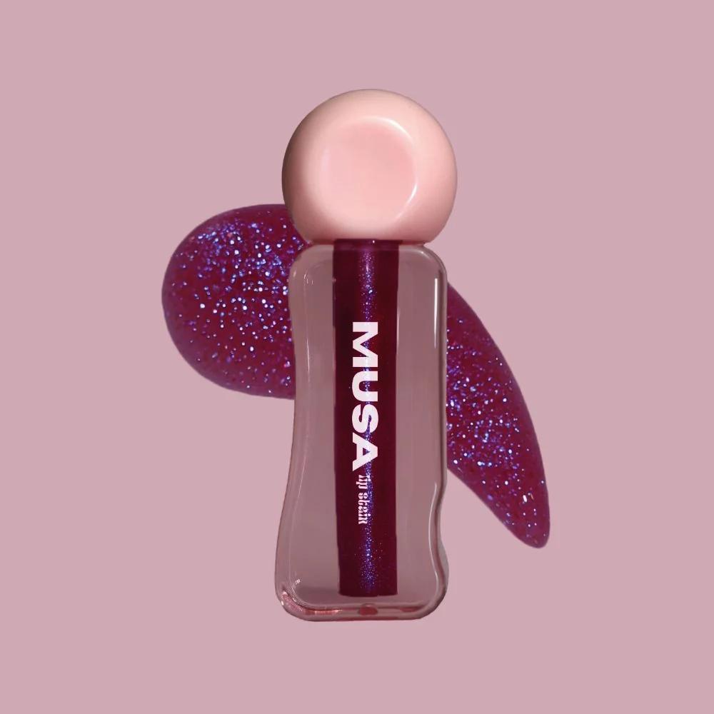 glitter lip stain berry