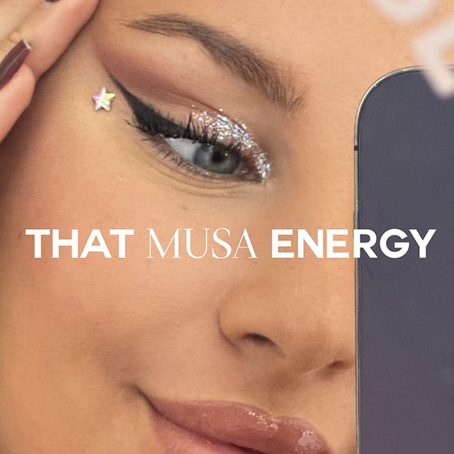 Star Gem from Musa Glitter Face Gems to a Glitter Makeup Look